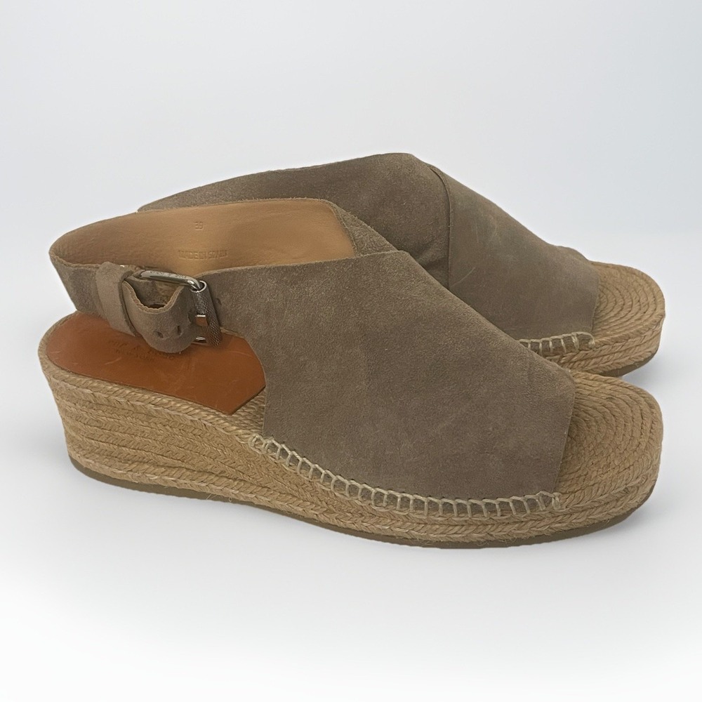 rag & bone sienna Leather espadrille Sandals 39 Grey Taupe US 8.5 Women's